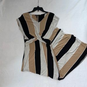 Black/Tan/Grey Maxi Dress